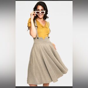 Herringbone suspender skirt by Voodoo Vixen